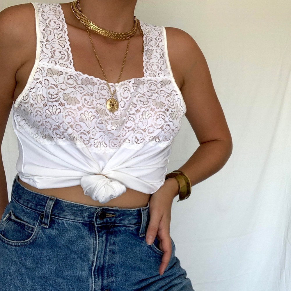 90s Lace Lingerie Camisole Tank